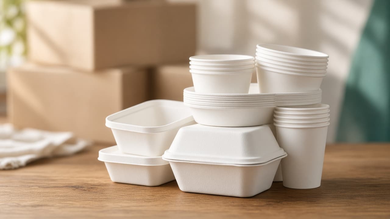Disposable cups, plates, and packaging arranged for the DispoTraders site